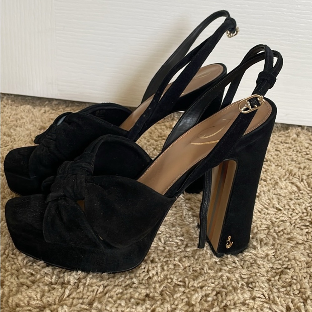 Sam Edelman Black Suede Heels